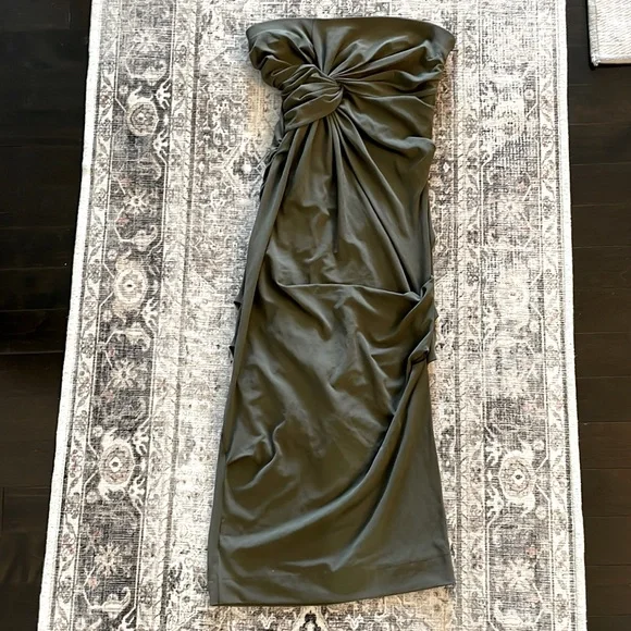 Mango | Dresses | Mango Strapless Pleated Dress Size Xs | Poshmark